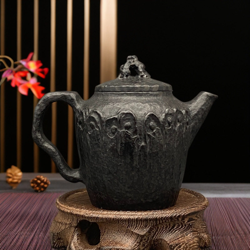 无相佛石壶整石雕刻透光玉化茶壶沧海桑田7亿年冰碛岩泡茶壶140cc