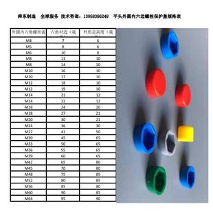 平头螺杆保护帽六角螺栓螺母保护套外六角螺栓保护套