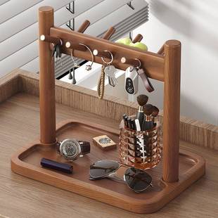 多层桌面杯架博古架中式复古风茶室茶具紫砂壶摆放架子摆件展示架