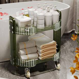 便携式小推车可移动浴室卫生间置物架家用卧室客厅多层轻奢收纳架