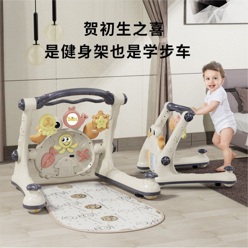 宝宝学步车婴儿脚踏钢琴健身架车儿多功能玩具车早教玩具