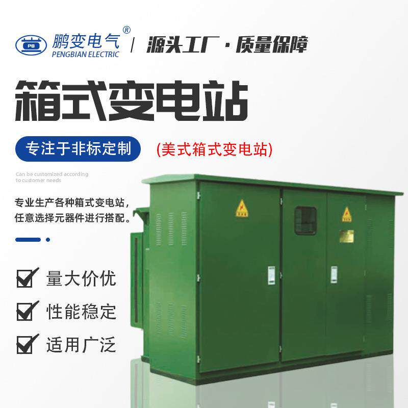 鹏变电气美式预装式紧凑型250KVA箱式变电站路灯箱变