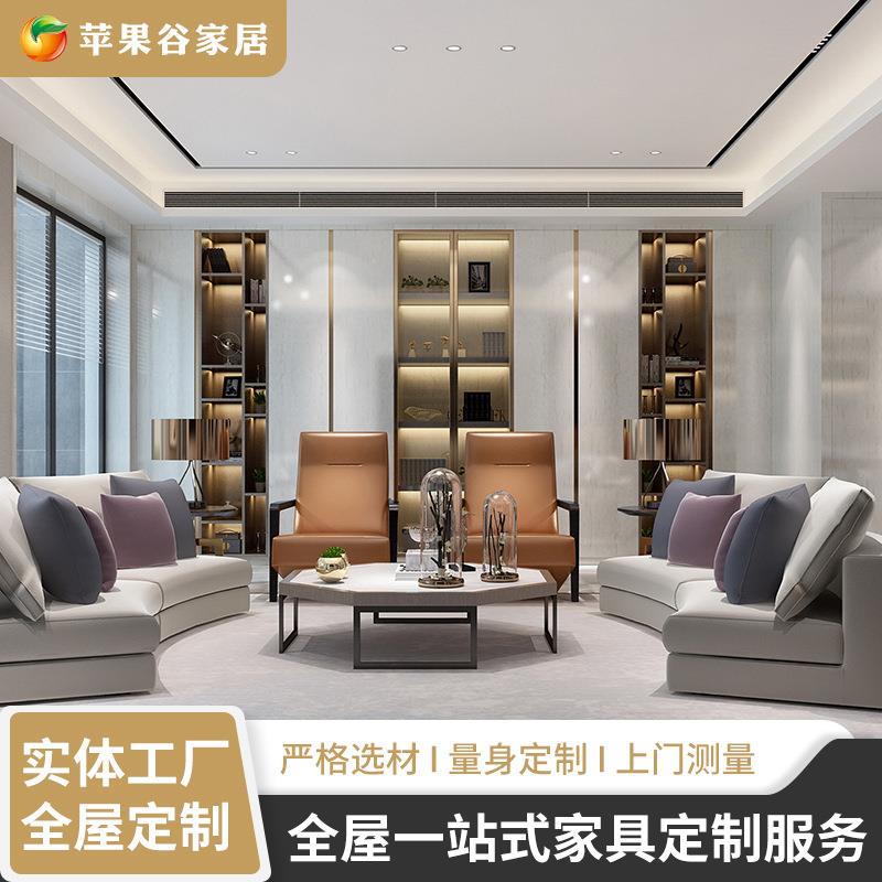 轻奢典藏艺术客厅书柜欧式创意实木书柜书架家用简易书桌组合柜