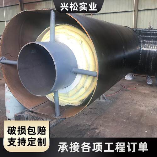 预制直埋钢套钢出入地弯头补偿管件市政使用出入地保温弯头