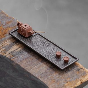 线香炉老翁垂钓香插陶瓷插香器香具家用供奉烧香炉室内熏香炉