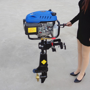 汽油动力挂浆机螺旋桨渔船马镇江四冲程船挂机易启动汽油船尾机