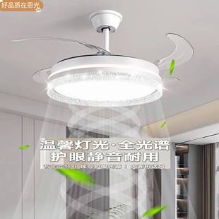 隐形风扇灯护眼吊扇灯客厅餐厅房间卧室风扇灯智能新款中山灯具