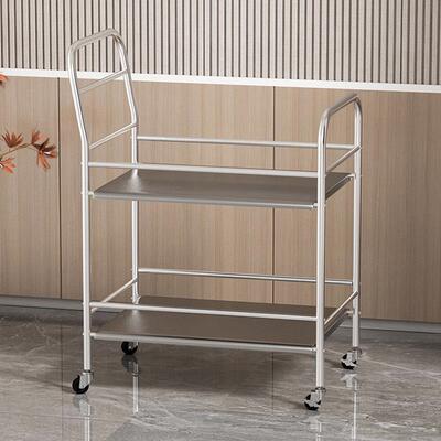 不锈钢小推车摆地摊送餐车火锅店厨房蔬菜置物架宽收盘工具车