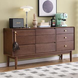 北欧轻奢实木斗柜现代简约客厅靠墙入户玄关柜卧室收纳储物大柜子