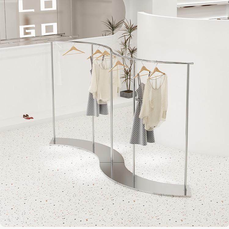 不锈钢圆弧形中岛展示架服装店展示架货架女装店拉丝S形挂衣货架,农机/农具/农膜,其它农用工具,淘宝优惠券,粉丝福利购,淘宝优惠卷