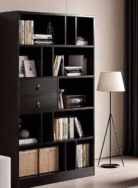 书置IBA物架落地靠墙大容量厅一体式客中风古家架用储物柜收纳柜