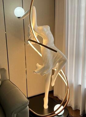 新落抽象雕塑地灯售楼处酒43952店大装堂饰舞蹈女神艺术个款性摆