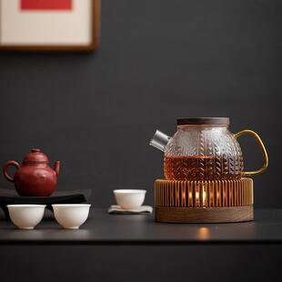 中式暖器茶炉温器茶蜡煮65204烛加热茶保温壶