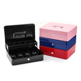 钥匙款金属收银票夹钱箱可携带式收银盒便利店储存箱可丝印