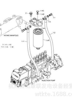 400403-00362A燃油滤清器组件滤清器配件DP086TA/LA斗山