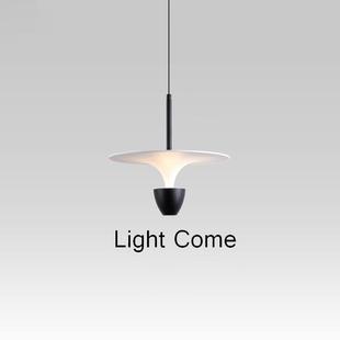 意式极简卧室床头小吊灯飞碟灯北欧创意玄关吧台长线升降款吊灯