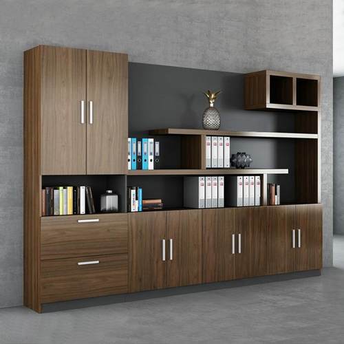 文件柜木质办公室书柜储置物资料柜背景柜组合板式办公家具