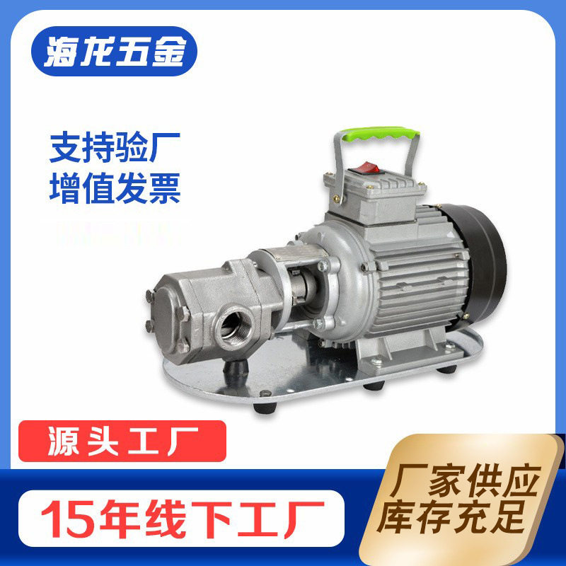 手提齿轮泵微型柴油液压泵机油220v小型不锈钢wcb电动抽油泵厂家