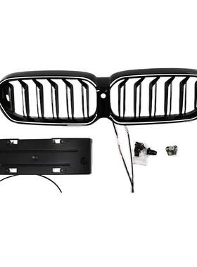 适用于宝马5系发光中网G30G38LCI改LED发光双线M款单线中网前格栅