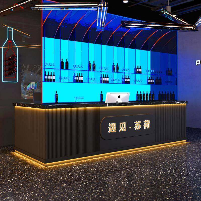 现代轻奢酒吧吧台收银台工业风酒店KTV健身房前台桌接待台可,纺织面料/辅料/配套,纺织机械配件,淘宝优惠券,粉丝福利购,淘宝优惠卷