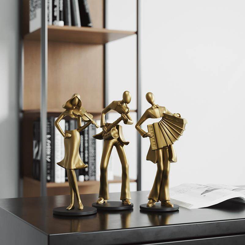 轻奢高档音乐演奏家抽象艺术人物摆件书房客厅酒柜家居饰品高级感,纺织面料/辅料/配套,纺织机械配件,淘宝优惠券,粉丝福利购,淘宝优惠卷