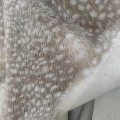物货供应800OJTg鹿长毛兔现点貂绒印花动印花兔毛绒豹纹兔毛绒面