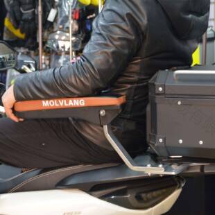 摩托车后座手儿童安拉全靠背踏R19通板扶车力车铝制用改装配件高