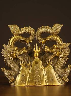 黄铜避火龙摆件厨房门在UJG天西北角乾卦龙用品火烧铜避火龙