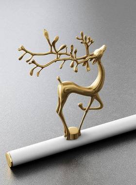 壁灯室床卧头灯鹿简角轻奢白金厅创意北欧约现代客背84014景墙装