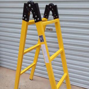 新款电绝缘人字工璃户外作业用玻钢绝缘梯叠人字梯梯伸缩折合梯厂