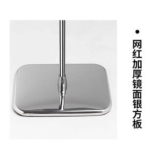 模特底座配件572红不锈钢厚镜面方板网三角底加盘万向模轮特展示