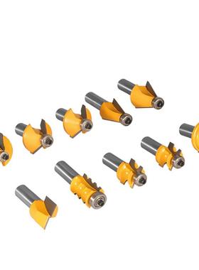 雷肯70件套0PC木工铣组套刀套7刀814装1/2柄具