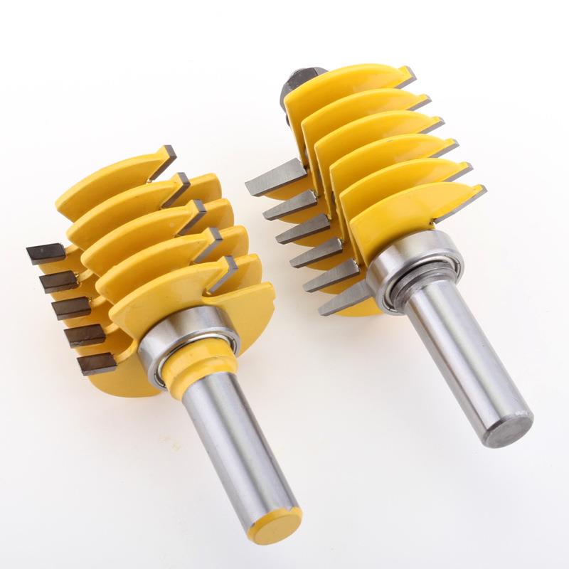 铣1/2英寸2PC1/2柄12.7M雕刻机刀2PC5片+62片指接刀M1MM