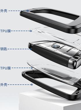 适用21款宝马新5系3系X1X2X34X65X用钥匙套宝马全包扣车刀锋X钥匙