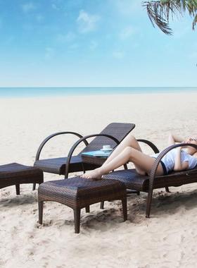 户外躺床休闲阳台室庭院游NJF泳池池编躺椅室内酒店泳休息区外躺