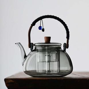 提梁玻璃煮茶壶电陶炉专用耐高温明火直烧蒸煮两用老白茶泡茶壶器