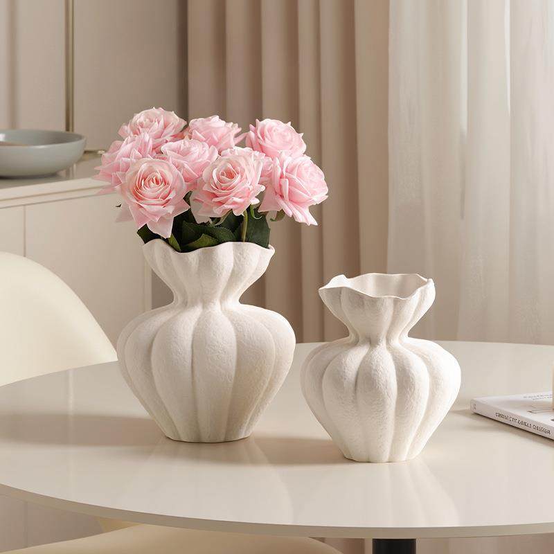 贝汉美法式芬顿花瓶白色高级感摆件客厅桌面家居复古艺术装饰花器,纺织面料/辅料/配套,纺织机械配件,淘宝优惠券,粉丝福利购,淘宝优惠卷