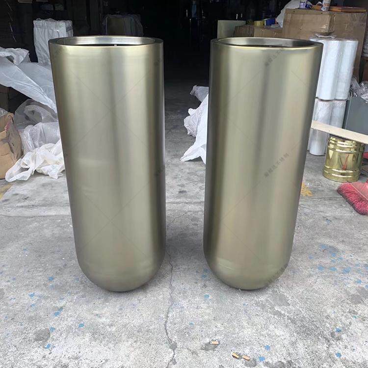 供应个性花盆仿古不锈钢花钵创意工艺品花瓶彩色不锈钢装饰摆件