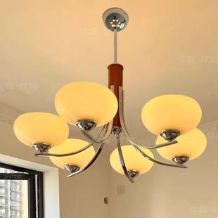 斯中古风法式 豪书实木客厅吊灯奶包油风复古北72701欧餐厅卧室灯
