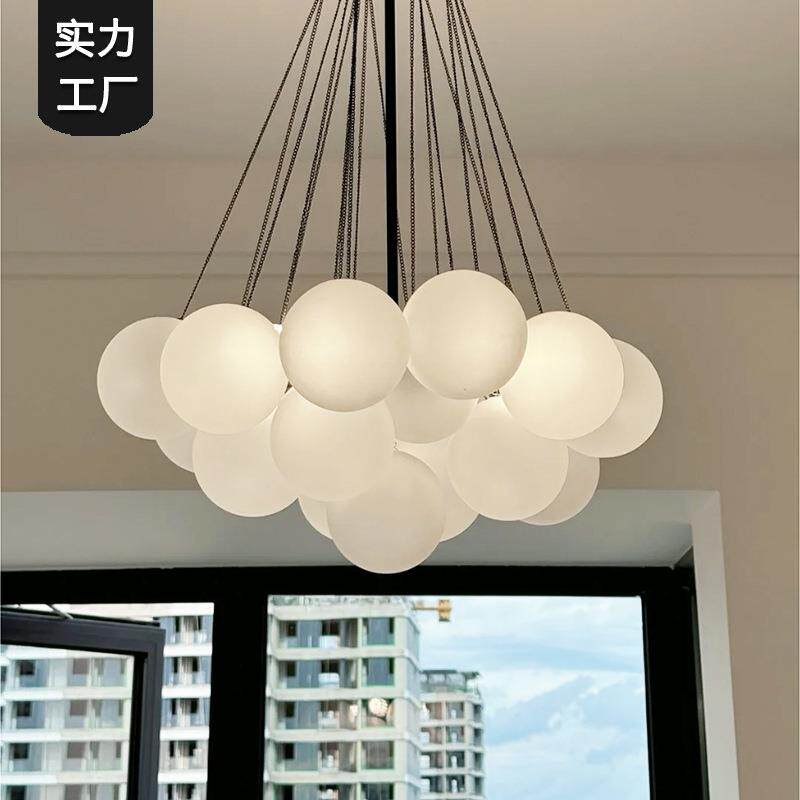 北欧in少客女泡泡球吊灯玻璃餐厅灯设计简中约704后现s代魔豆厅灯
