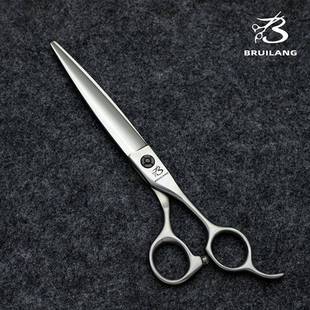 7寸440C美发剪刀平徒手综合柳大G745切口叶理发剪刀可定制L剪OO