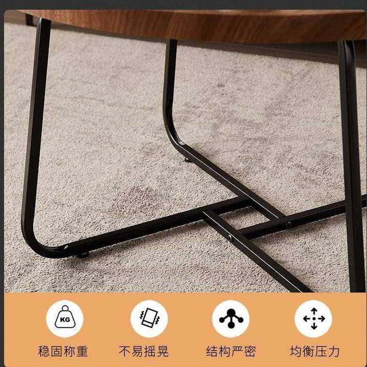 北厅欧茶几MJK客家用小户型现代简约创意圆形木铁实艺网红in风边s