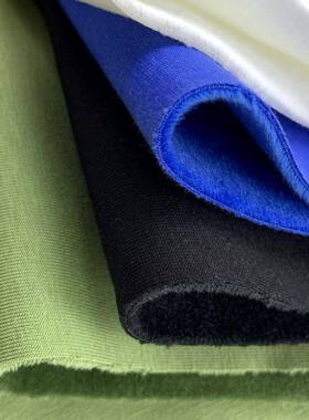 纯棉加绒卫衣面奥代尔绒暖HUP复合料超柔银狐绒单面保弹力打底裤