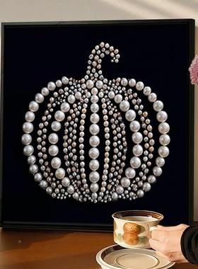 古风画南瓜珍中珠d包iy手工全套材料自制装饰挂画UDE粘贴画数字油