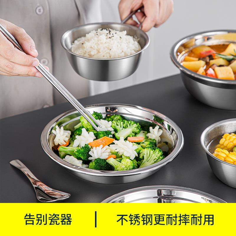 304筷不锈钢餐具套装外露营F77M8979野炊便携碗户家盘用野餐子勺