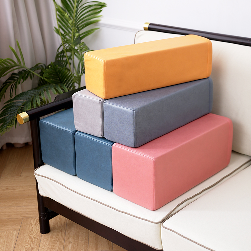 沙发扶手枕方枕头沙发扶手海绵垫靠枕方形枕中式红木床.缝填充神