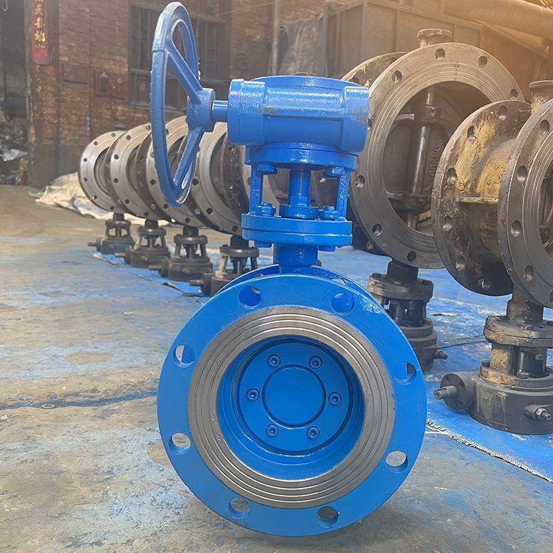 铸383钢涡对兰蝶阀D343H-16C三偏心硬密法封蜗轮高温金属密封夹蝶