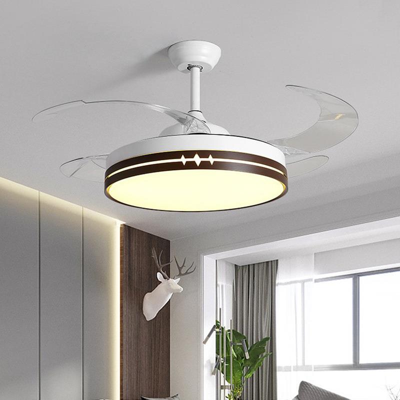 隐形风扇灯客厅卧室餐厅吊灯极扇风家用智简能遥0528控扇灯电全光