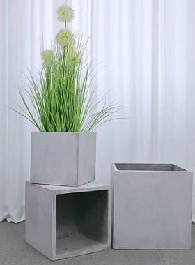 方形水泥花EGL盆大号室内外术台种花种树性绿植盆简阳约个艺创意