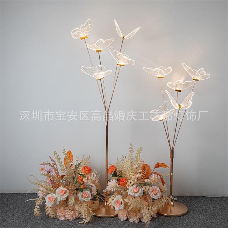 新款场婚庆道具5头蝴CNK蝶路引婚礼舞台地场景布置活氛围装饰用动